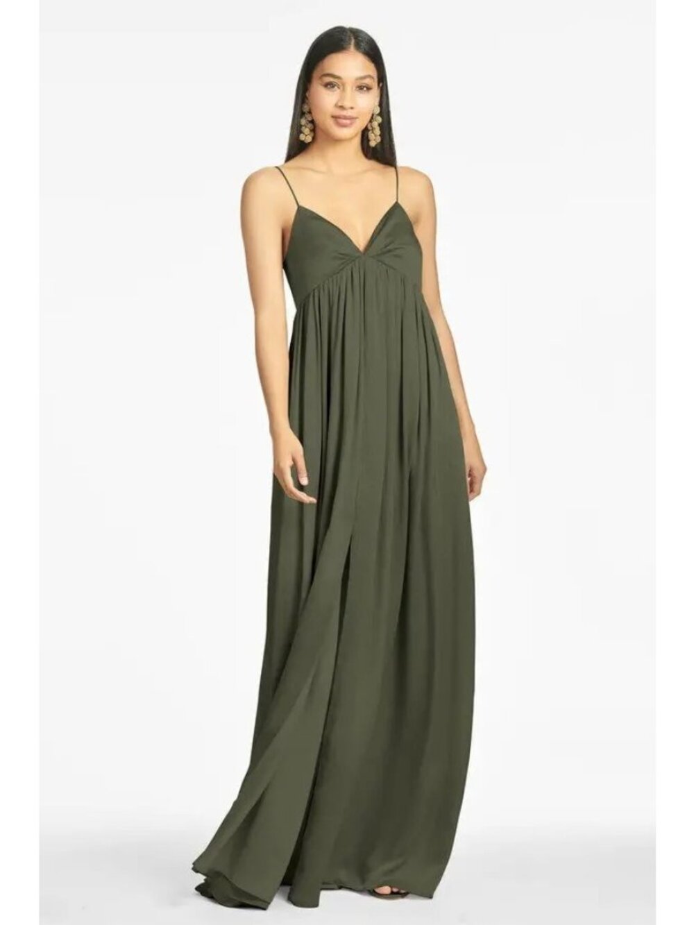 V-43. Sachin & Babi Jessica Gown Moss Green